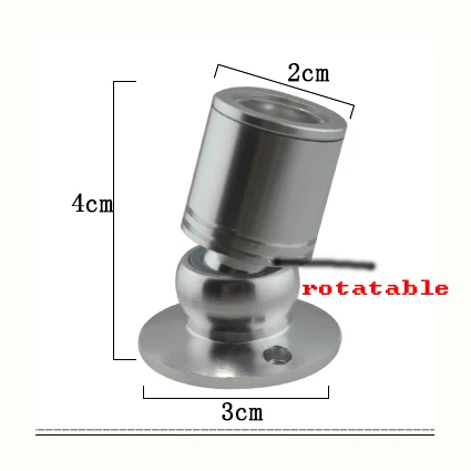 Бесплатная доставка 2 шт. бесплатная 3 Вт маленький размер светодиодная витрина