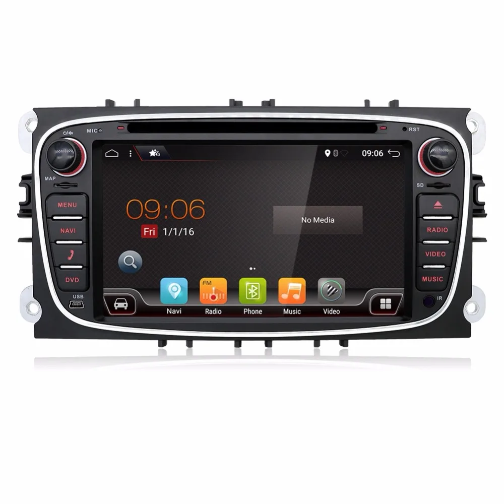 Bpsion Автомобильный мультимедийный плеер Android 7.1.1 gps 2 Din dvd автомобиля для FORD/Focus/S