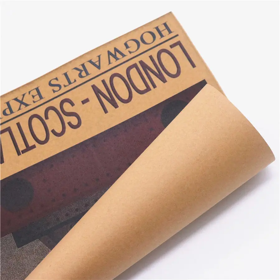 Волшебный Винтажный Фильм плакат из крафт-бумаги Хогвартс Экспресс Лондон