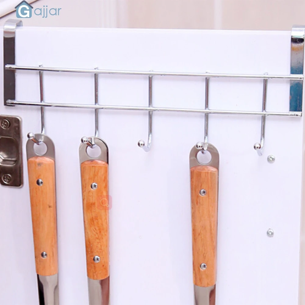Кухонный инструмент из нержавеющей стали 5 крючков вешалка для одежды ванной