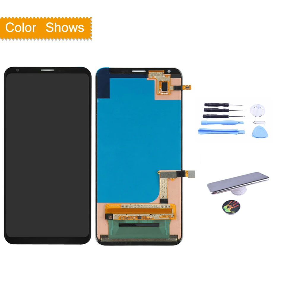 black no frame Для LG V30 lcd H930 H930DS H931 H932 H933 VS996 LS998U US998 ЖК-дисплей монитор Сенсорный экран дигитайзер с рамкой 6,0" - Цвет: black no frame