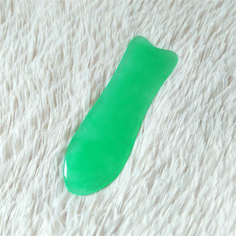 Green Натуральная смола Guasha Gua Sha доска скребковые доски для массажа лица красота забота о здоровье способствует циркуляции крови в форме рыбы - Цвет: Green