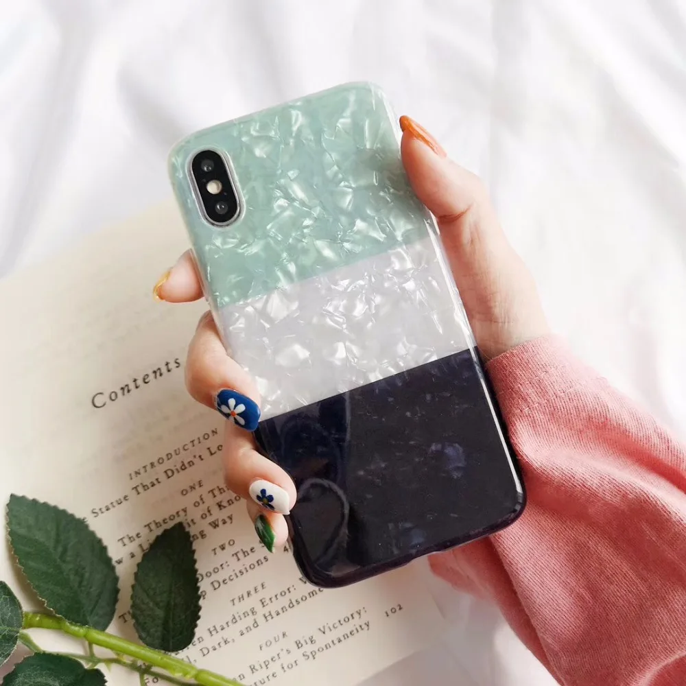 Градиент цвета с блестками чехол для телефона iphone XS Max X XR Глянцевая Мягкий