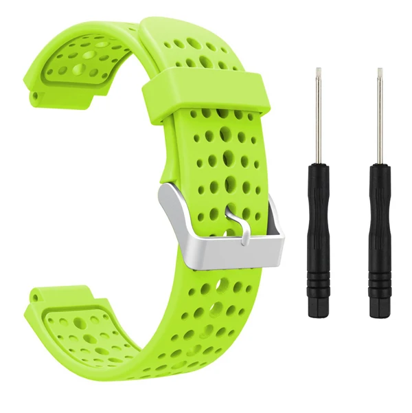 Зеленый Силиконовый ремешок для наручных часов для Garmin Forerunner 230/235/220/620/630/735XT/235 Lite часы к повседневной одежде спортивные часы - Цвет: Зеленый