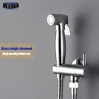 Качественный латунный хромированный унитаз, биде, яркая полировка, смеситель для биде, распылитель, насадка для душа, настенный клапан и держатель