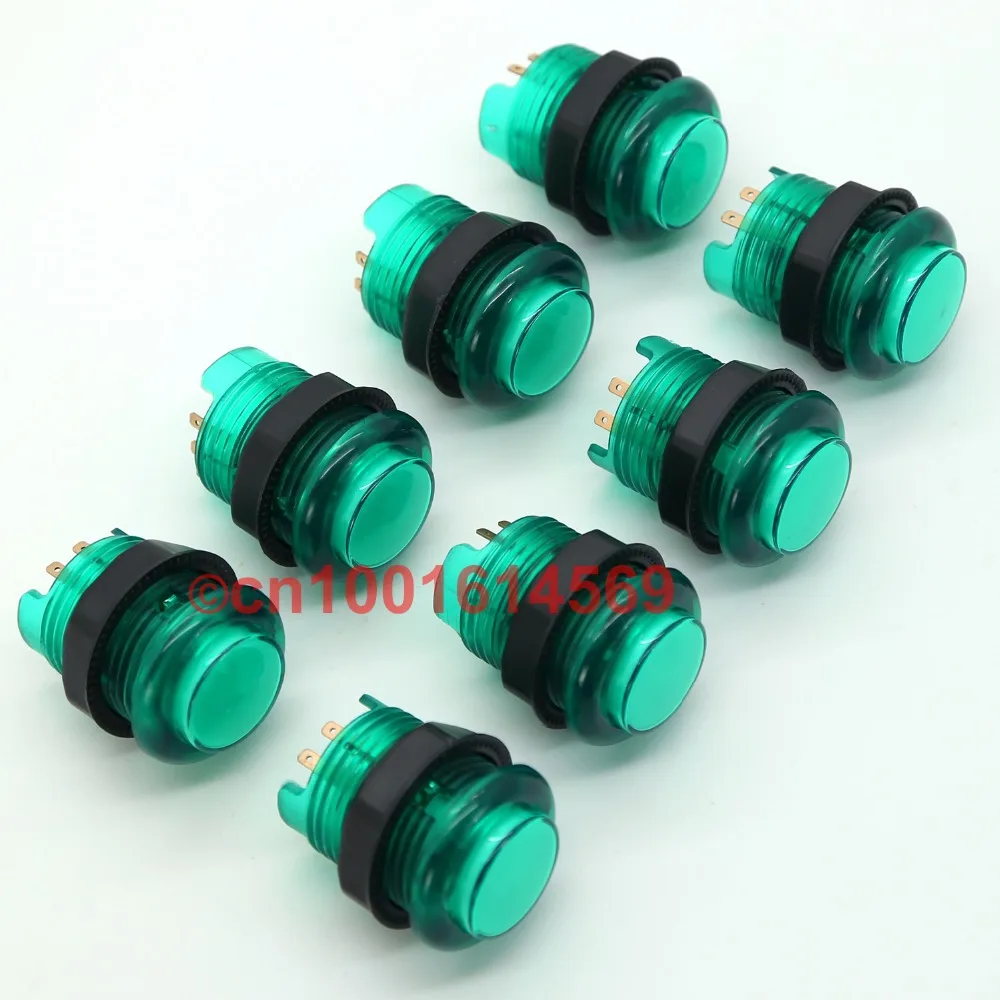 New Reyann 8pcs/lot 5V LED Light Buttons Arcade Button With Build-in Microswitch For Raspberry PI 1 Retropie Project &amp Jamma DIY | Спорт и