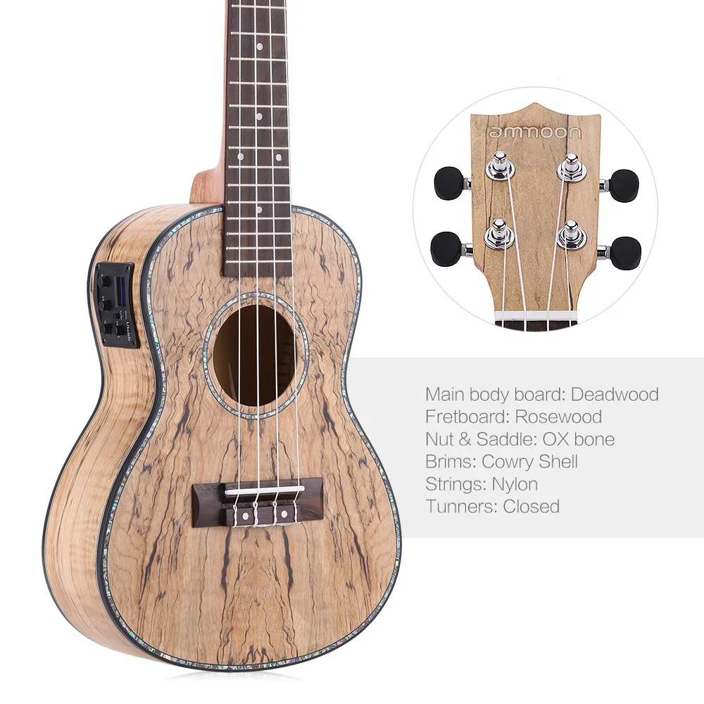 Ammoon 24 &quotсухостой (редко Материал) миниатюрная гитара укулеле Гавайская с