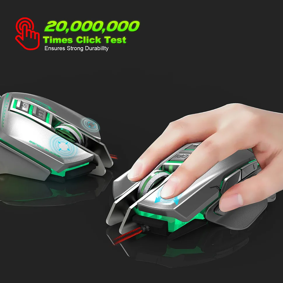 Игровая мышь EasySMX X400 11 кнопок 3200 dpi светодиодный оптический USB компьютерная мышь геймерская мышь для геймеров на ПК