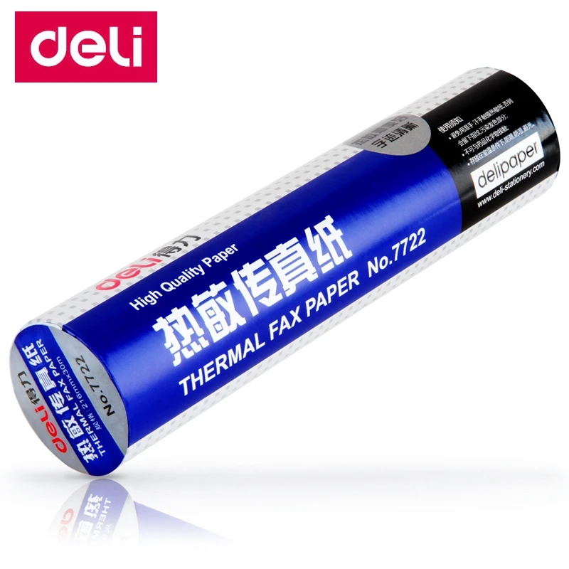 1 рулон термобумаги Deli 7722 A4 216 мм X 30 метров термобумага для факса 55 г бумага с