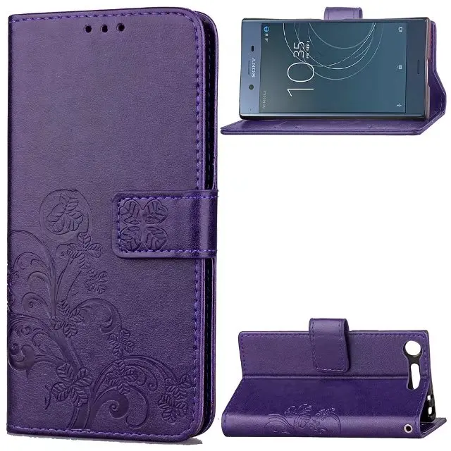 Abhoriz роскошь для Sony XZ1 бумажник чехол emboesed лист карты карман откидная крышка |