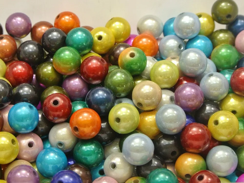 

30 Mixed Color 3D Illusion Acrylic Miracle beads 14mm Spacer