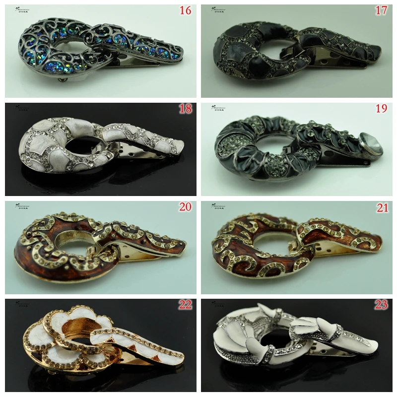 Высококачественные пуговицы пряжки для шубы из цинкового сплава металла стразы