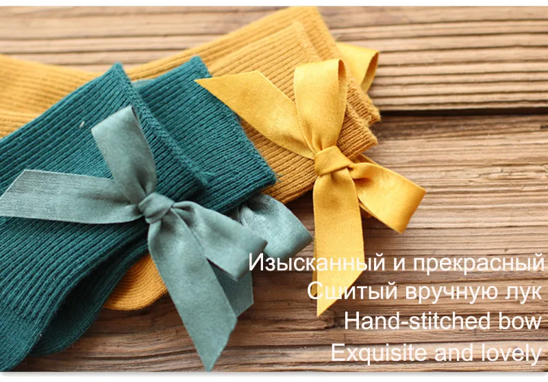 SeckinDogan/хлопковые детские носки для девочек Однотонные милые носки с бантом для маленьких девочек Повседневные детские носки принцессы детские носки, одежда