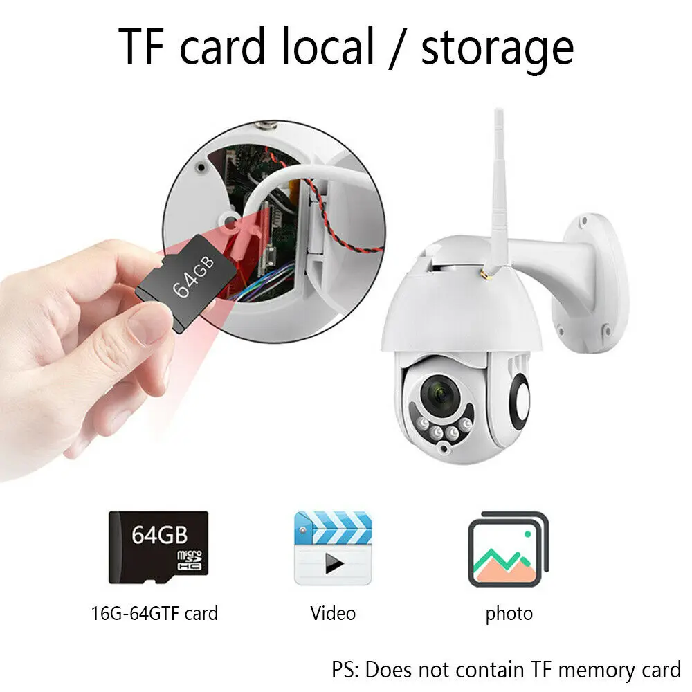 Wifi камера наружная PTZ IP камера H.265X 1080p скоростная купольная CCTV Камера Безопасности s IP камера wifi Внешняя 2MP IR домашняя съемка