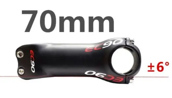 6 degrees 70mm Ec90 углеродный руль для велоспорта, шоссейный углеродный руль, стебли для велосипеда, велосипедный руль - Цвет: 6 degrees 70mm