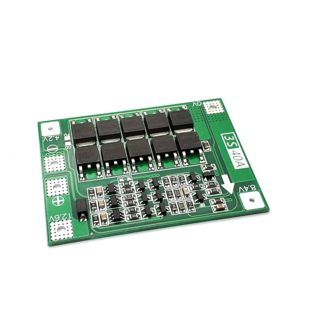 3S 40A литий-ионная аккумуляторная батарея Защитная плата PCB BMS для сверлильного двигателя 11,1 V 12,6 V Lipo ячеечный модуль(улучшенная версия