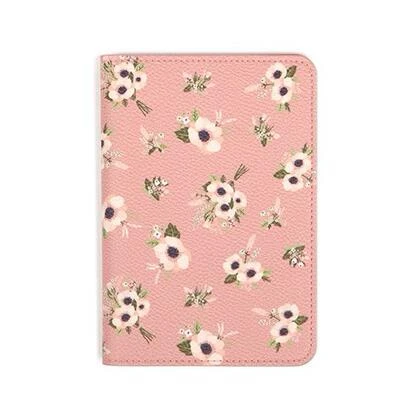 Pink flowers Милые маленькие животные, Обложка для паспорта, растения, дорожный держатель для удостоверения личности, зажим для паспорта, короткий набор для паспорта, держатель для паспорта, чехол, органайзер - Цвет: Pink flowers