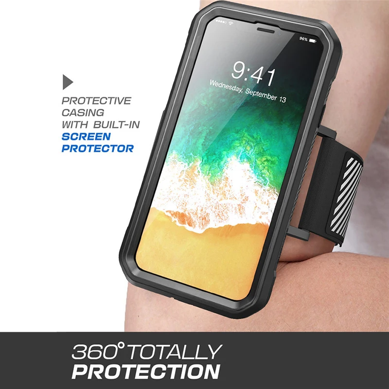 SUPCASE для iPhone XS X чехол на руку легко облегающий спортивный бега с встроенной