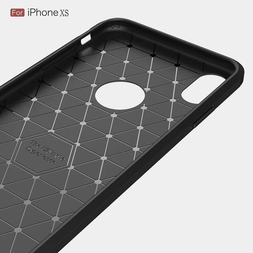 Для iPhone XS/iPhoneXS 5 8 &quotчехол из углеродного волокна противоударный мягкий ТПУ