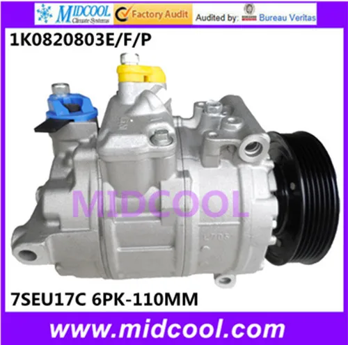 Высокое качество авто AC компрессор 7SEU17C для VW 1K0820803E/F/P|compressor ac|compressore autocompressor vw |