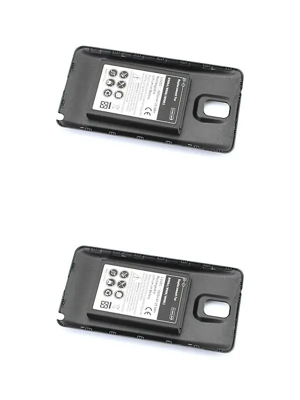 2x6800 мАч удлиненный аккумулятор + 3 дополнительных цветных чехла для Samsung Galaxy Note III