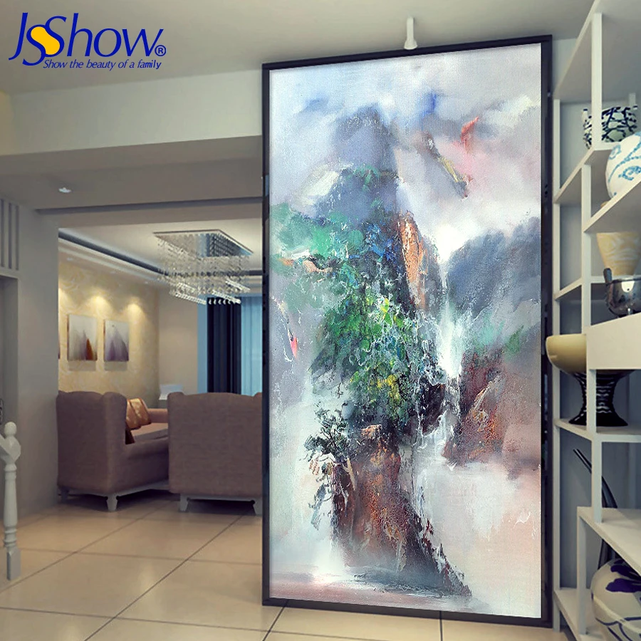 JSSHOW Custom abstract landscape painting porch living room decorative 3D wallpaper | Wallpapers