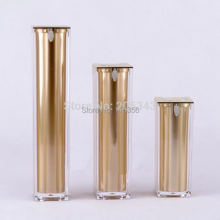 15 мл квадратная фотоемкость или бутылка для лосьона с безвоздушным насосом может