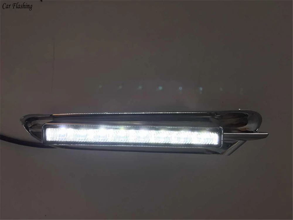 Автомобильная проблесковая 1 набор 12V светодиодный DRL Габаритные огни дневного света с поворотник для Buick Encore Opel Mokka 2012 2013
