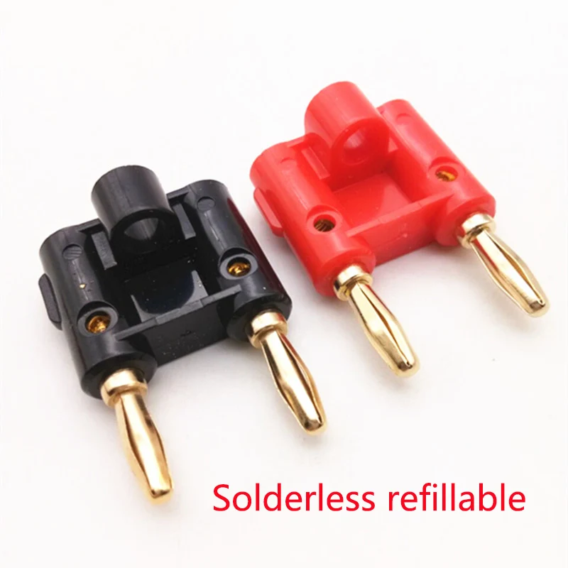 10 шт./лот двухрядный Банановый штекер 4 мм двойная ровная фонариковая головка без