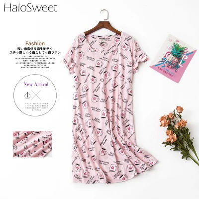 HaloSweet 90 кг размера плюс 100% хлопок ночное белье женская ночная рубашка винтажное