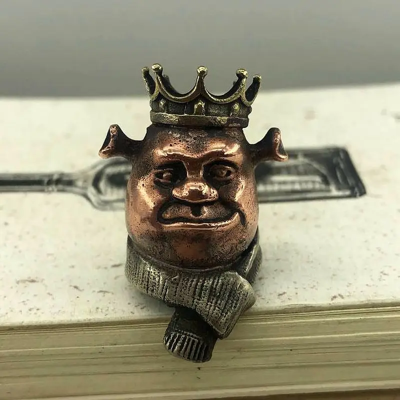 EDC инструменты Мельхиор медь латунь король Шрек бусы на шнурок Паракорд Нож-кулон