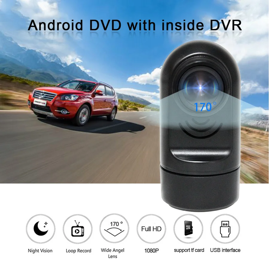 Автомобильный видеорегистратор TOPSOURCE Full HD 1080P с ночным видением автомобильная