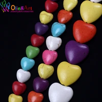 olingart 10mm14mm16mm18mm25mm mix color green loose stone jewelry heart shape beads for diy necklaces jewelry findings 2019