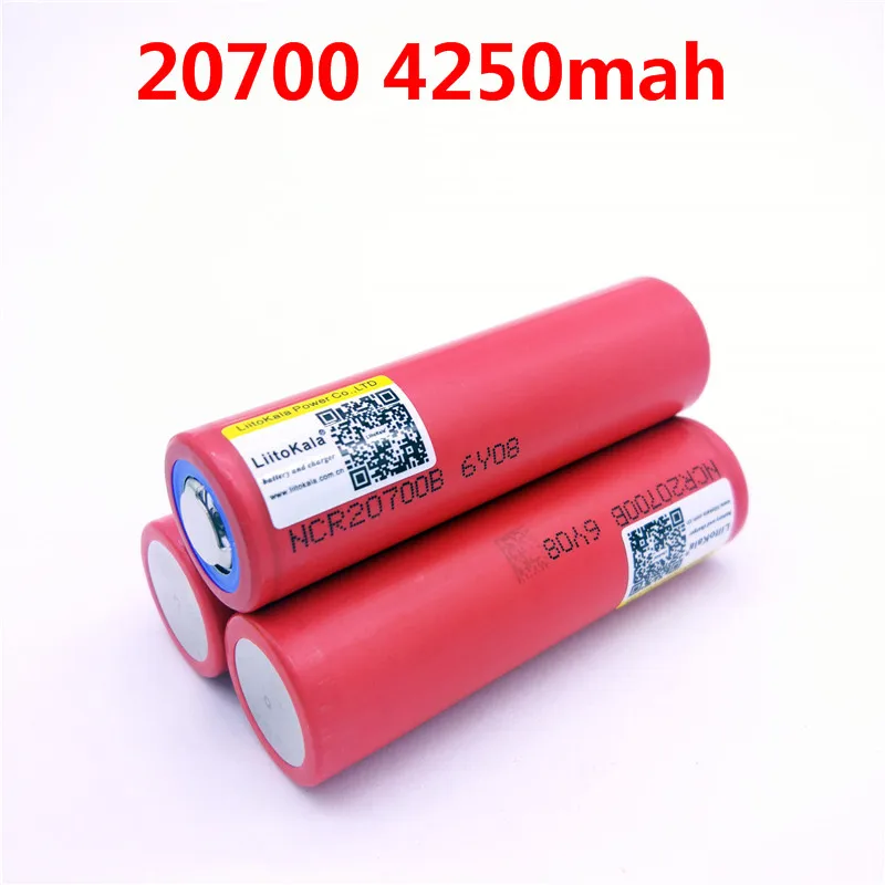 2 шт./лот Liitokala 20700B 20700 4250 мАч батарея NCR20700B высокой скорости 20A 20700|liitokala battery| |