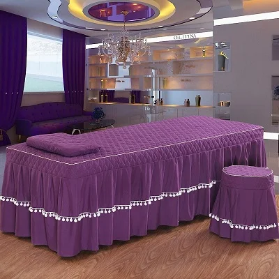 Color 02 Цельное белое кружевное покрывало для красивой кровати 70*190 см, массажное покрывало для салона красоты, Индивидуальный размер, фиолетовая Роза, розовый цвет#410 - Цвет: Color 02