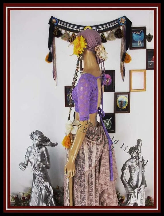 Кружевной топ для танца живота Ats Племенной чоли короткий рукав DQ125-140