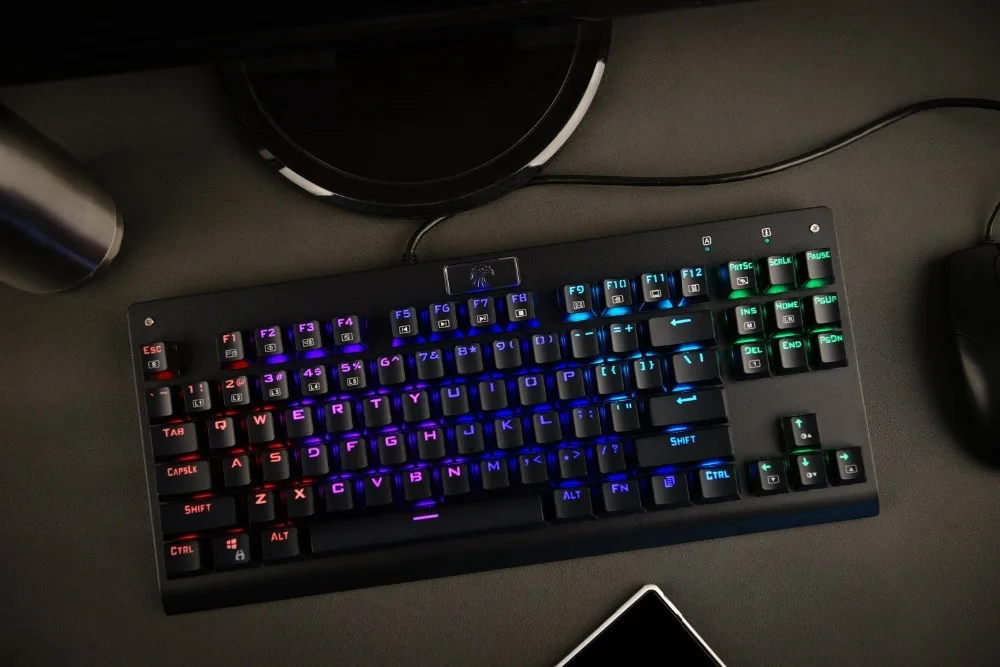 Механическая игровая клавиатура с RGB подсветкой TKL 87 ключ тактильные щелкающие анти-ореолы QWERTY геймерская клавиатура Z77