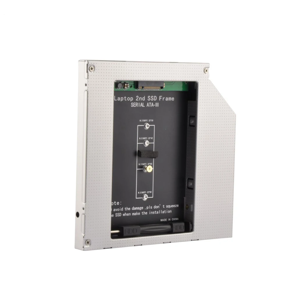 Sunдолина 12 7 мм 2 й HDD Caddy 5 &quotHDD Чехол алюминиевый Поддержка ТБ SATA 3 NGFF M.2 SSD для