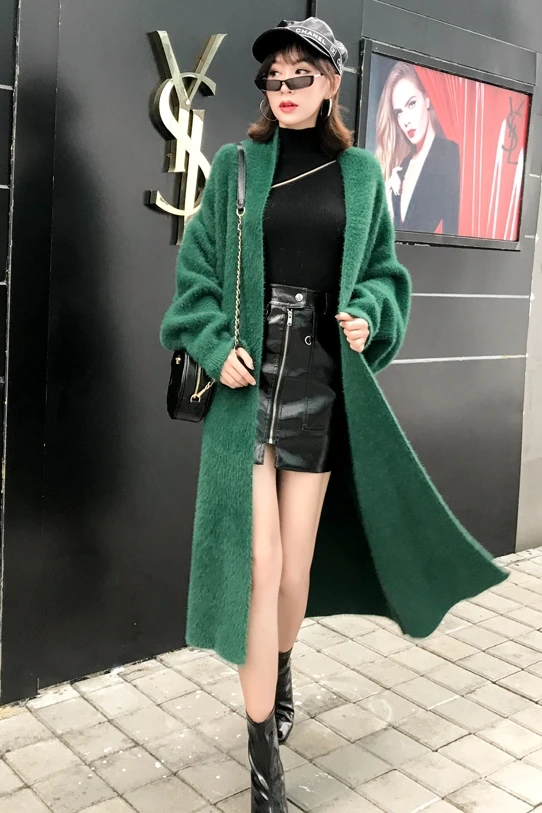 Women's Fur Coat Winter Warm Thick Faux Fox Fur Long Coat Flurry Overcoat Outerwear Lady Vintage Female Cardigan Plus Size