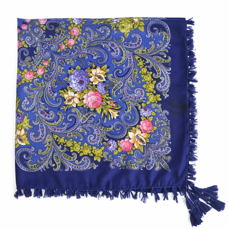 2017 Новых Женщин Способа Квадратных Зима Wrap Шарф Люксовый Бренд Леди Кисточкой