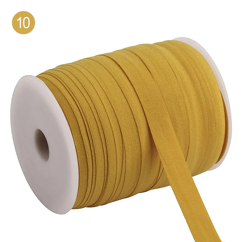 10 Dark yellow Многоцветные 100 метров/рулон 15 мм ширина спандекса эластичная лента кромка отделка одежды Швейные аксессуары для нижнего белья бюстгальтер куртка манжеты - Цвет: 10 Dark yellow
