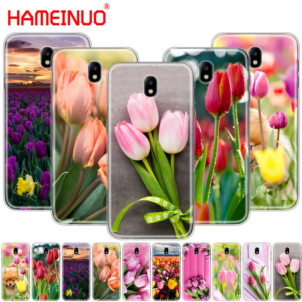 Тюльпаны цветок Весна поле: красный розовый желтый фиолетовый чехол для телефона
