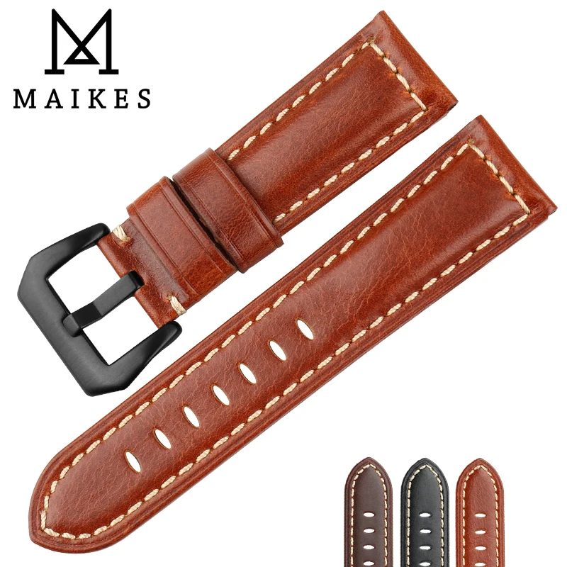 Оригинальный ремешок для часов MAIKES из нержавеющей стали с пряжкой 22 мм 24 26
