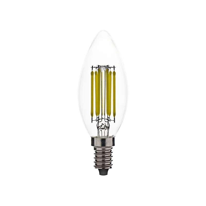 E14 светодиодный Лампа накаливания EDISON ЛАМПЫ в форме свечи лампада AC220V 2 Вт 4 6