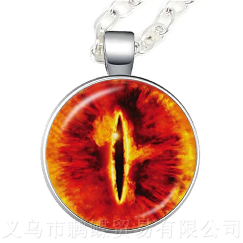 Ожерелье &quotзрачок глаза&quot 25 мм стеклянный кабошон подарок для пары жены подруги