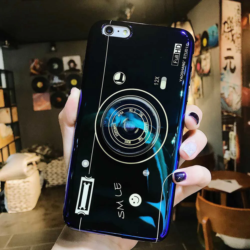 CASEIER чехол для телефона iPhone 7 6 PLUS X XS MAX XR IMD камера цветной мягкий 6S 8 Plus Чехлы Fundas |