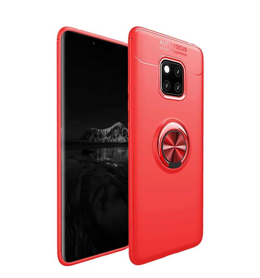 Red Чехол для huawei P20 P30 Коврики 20 10 9 Pro P10 P9 P8 Lite рlus Nova 3 3i, автомобильный держатель, подставка, на магните чехол с кольцом Honor 8x Max Note 10 - Цвет: Red