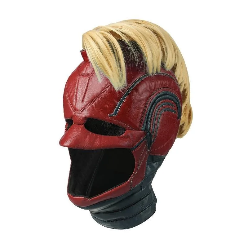 Only mask Костюм из комиксов капитана Марвел, Carol Susan Jane Danvers, косплей, для взрослых, Бри Ларсон, на Хэллоуин, Рождество, карнавал, супергерой, вечерние - Цвет: Only mask
