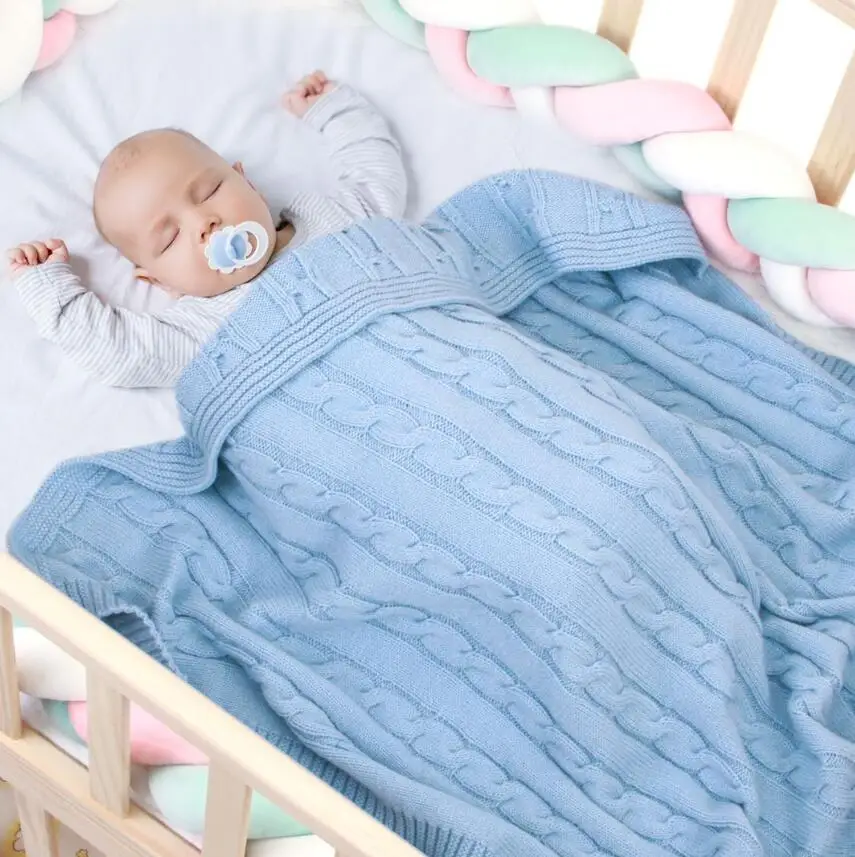 Вязаное детское одеяло для новорожденных; детское Пеленальное Одеяло; Manta Bebe; детское постельное белье для малышей; детское одеяло