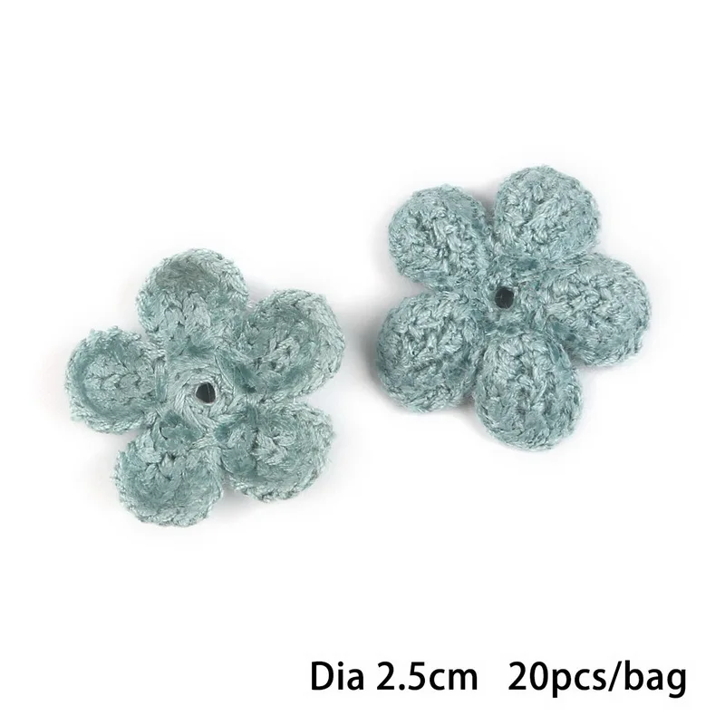 Peacock Green02 20 шт., маленькие шерстяные цветы, ручная работа, волнистая Цветочная головка, свадебное украшение, 25 мм/32 мм, сделай сам, скрапбукинг, ремесло, искусственный цветок из ткани - Цвет: Peacock Green02